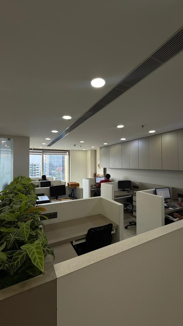 Workstations at the Infinity Exports office